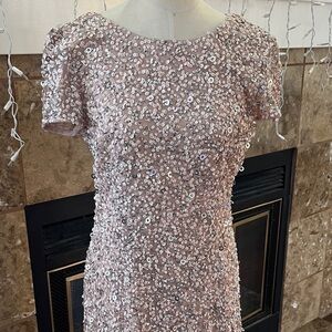 Adrianna Papell Pink Sequin Mini Dress